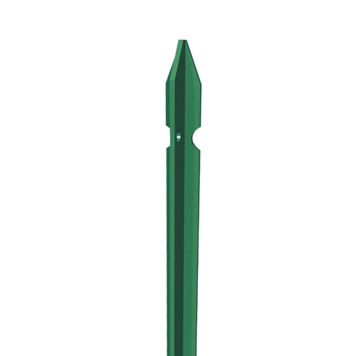 plasticized T-shaped stake for fences 30x3 mm 225 h green poles poles