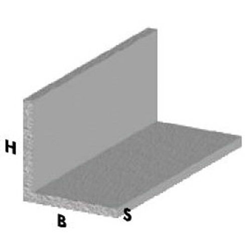 profilo angolare cm 200 h argento 20x20x1 mm asta profili alluminio