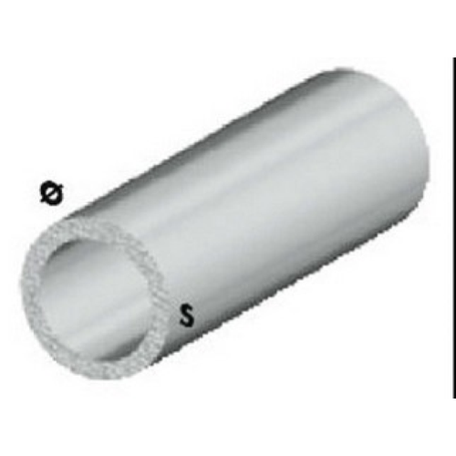 profilo tubo tondo cm 100 h argento silver Ø 10x1 mm profili alluminio