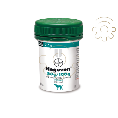 Bayer Neguvon in polvere antiparassitario antipulci pulci pidocchi per cani 80 g/100 g