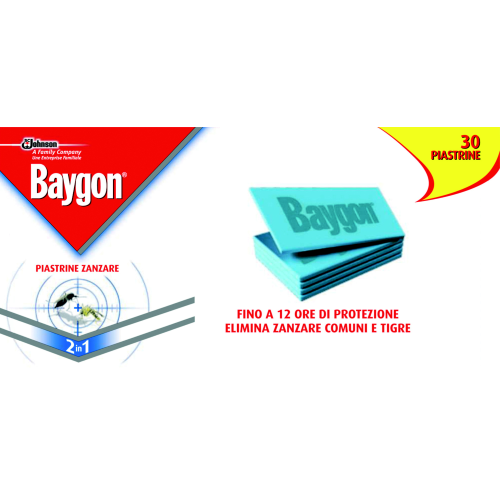 Baygon 30 piastrine antizanzare zanzare per elettroemanatore emanatore