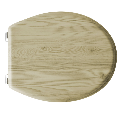 Abattant WC universel en bois d'érable 43,7-46,7 x 37 cm Charnières de type A réglables Cuvette WC