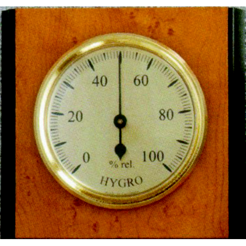 igrometro in legno indicatore di umidità ambiente termometro 9,5x8,5 cm