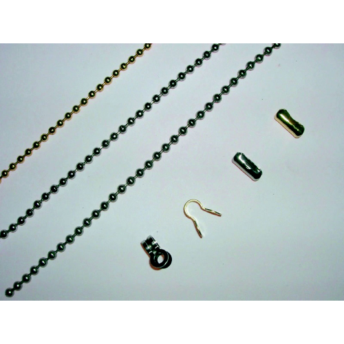 25 mt catena a perline ottone lucido Ø 3,5 mm ricambio idraulica
