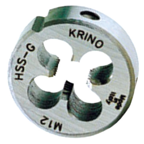 Krino filiera tonda HSS Ø 20 mm filettatura M3 passo 0,5 regolabile