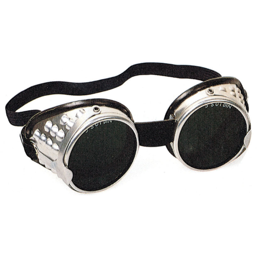 occhiali occhialini di protezione per saldatore lenti lente vetro verde