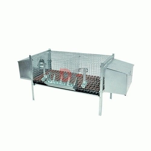 Breeding cage for rabbits two places with nests for breeding 154x53xH70 cm folding