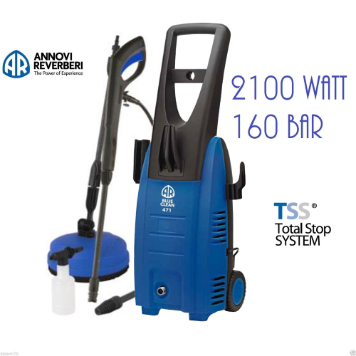 Annovi Reverberi 471AR cold water pressure washer 160 bar 2100W with foam cleaner lance and 6 meter hose