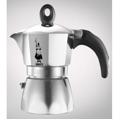 Bialetti Dama Nuova Kaffeemaschine aus Aluminium 6 Kaffeetassen Espresso Mokka