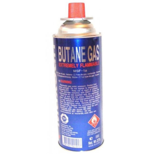 220 gr cartridge of butane propane gas for camping travel stoves
