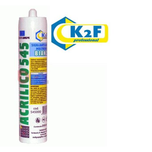 K2F Silicone Acrylique 310 ml Colle Mastic Inodore Ã‰cologique Blanc