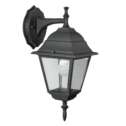 Applique lanterne descendante E27 60W noire pour extÃ©rieur