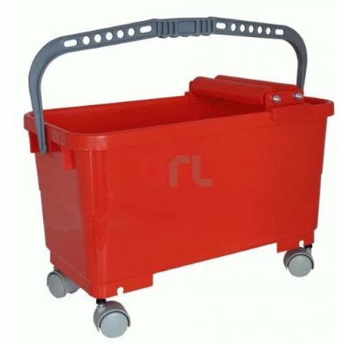 23 lt wash bucket with wheels for tilers plastic grid