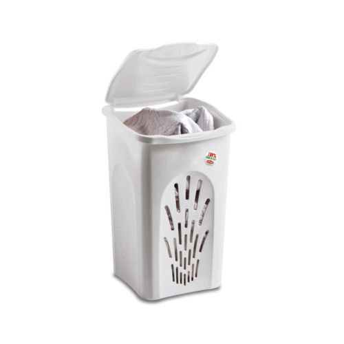Stefanplast laundry basket white perforated basket 50 Lt cm 37x37x56h for bathroom linen