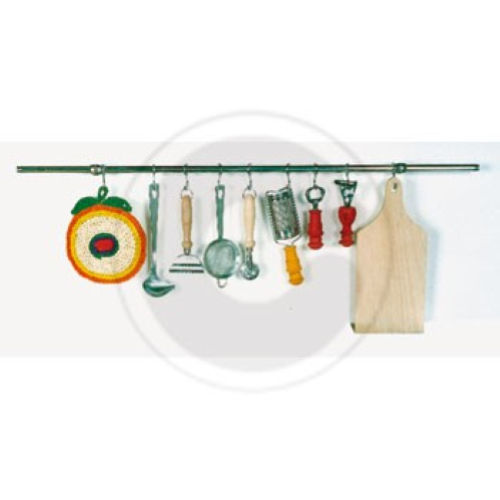 kit sous-plan en acier laiton poli 100 cm avec crochets pour meubles de cuisine