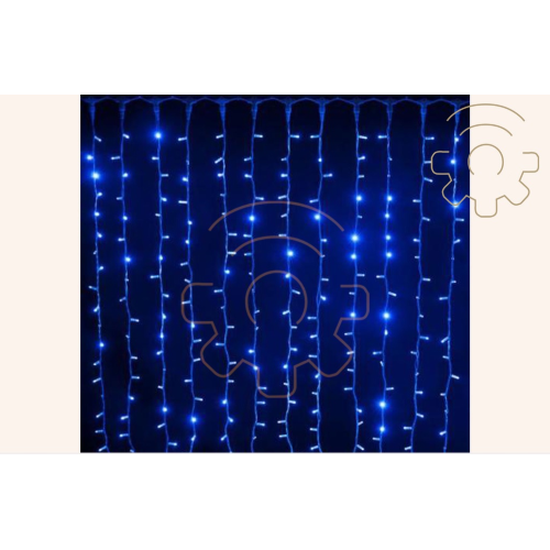 tenda a pioggia 360 luci di Natale a led blu 180x180 cm per esterno 8 giochi