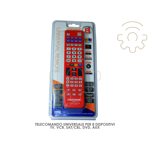 Universelle 8: 1-Fernbedienung fÃ¼r 8 TV-Videorecorder SAT / CBL DVD AUX-GerÃ¤te