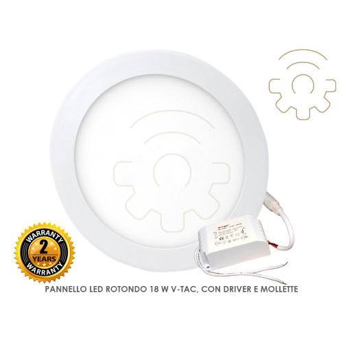 V-tac led panel round 18w cold white light 6000K with round circular indoor driver