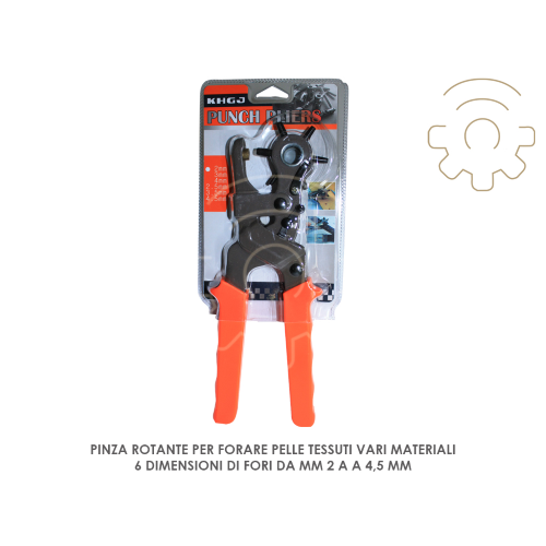 6-hole punching pliers for drilling leather belts and fabrics in various materials