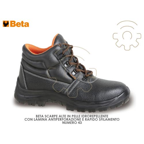 Chaussures Beta 43 chaussures de sÃ©curitÃ© anti-crevaison hautes S3P 7243C SRC hydrofuges