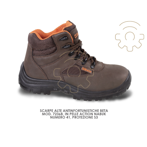 Beta safety shoes 7236B high work shoes n 41 in Action Nabuk safety S3