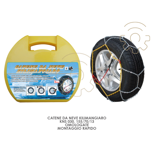 Kilimanjaro snow chains KNS 030 155/70/13 approved quick assembly