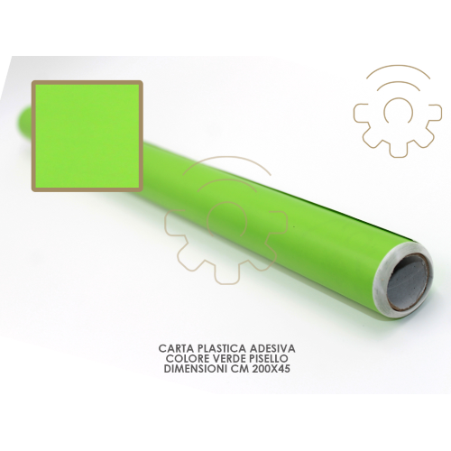 Carta plastica pellicola adesiva verde lime mt 2x45 cm per cassetti mobili