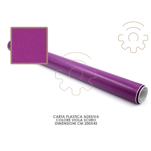 Carta plastica pellicola adesiva viola scuro mt 2x45 cm per cassetti mobili