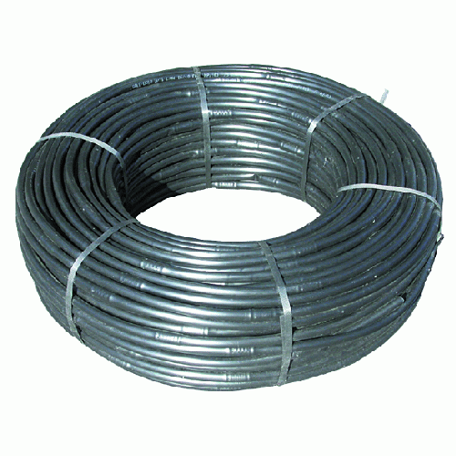 100 m roll of dripping polyethylene pipe? 16 mm pitch 20 cm for garden system irrigation nominal flow rate 5 l / h with 4 holes