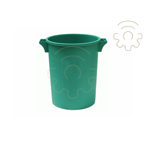 Bidone per rifiuti in pvc da 75 litri ø cm 44x63 h sovrapponibile senza coperchio colore verde
