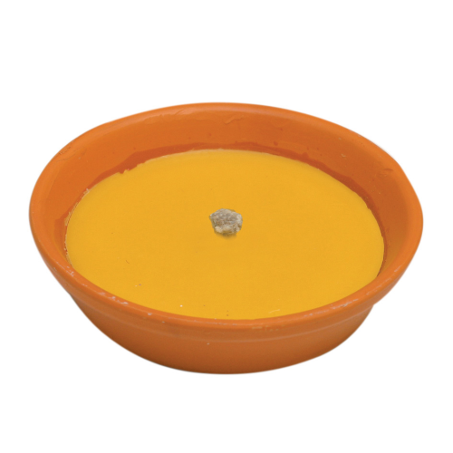 Citronella earthenware bowl windproof wick Ø 14 cm mosquito-repellent citronella candles