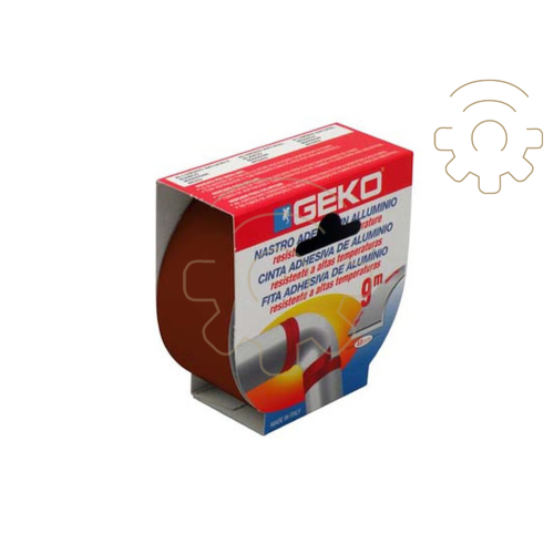 Geko nastro adesivo in alluminio marrone mm 40x9 mt resistente alte altissime temperature