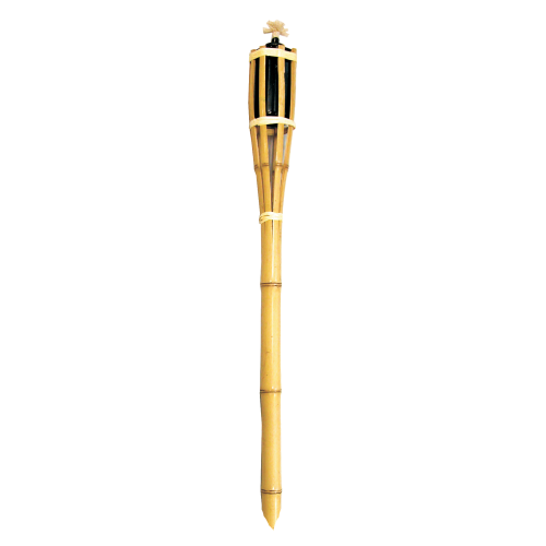 Bamboo torch 90 cm h tank in 0.200 l sheet metal for outdoor garden