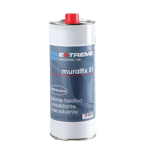 Muralfix s1 colorless fixative insulating consolidating solvent 1 lt based on acrylic resins