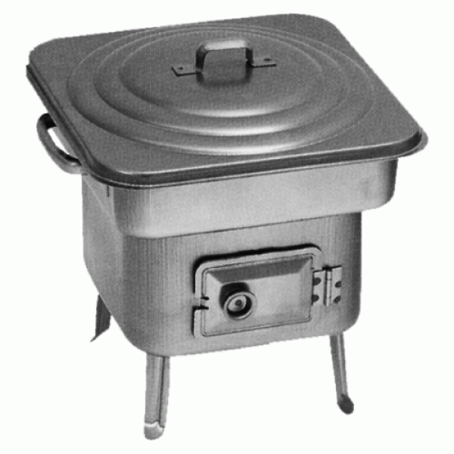 Barbecue forno basso "Pic-Nic" fornacella in lamiera a carbone carbonella cm 25x25x35 h  mini grill