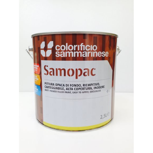 Colorificio Sammarinese Samopac weiße Kittfarbe lt 0,500 geruchlose deckende Spachtelfarbe