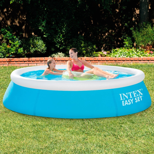 Intex 28101 Easy Set Aufblasbarer Pool freistehend 183x51H cm ohne Filterpumpe