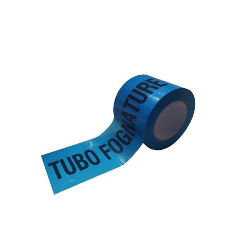 200 mt blue polythene tape &quot;ATTENTION SEWER PIPE&quot; to signal underground excavations with sewer pipes