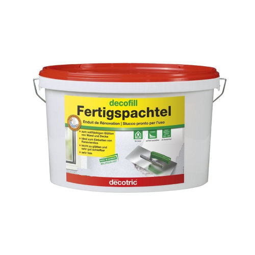 Decofill 8 kg Fertigspachtel FS5 ready-to-use white putty for highly breathable professional interiors