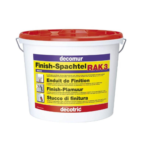 Decomur RAK3 Finish-Spachtel ready-to-use white roller putty 6 kg for interiors to repair, smooth and uniform walls
