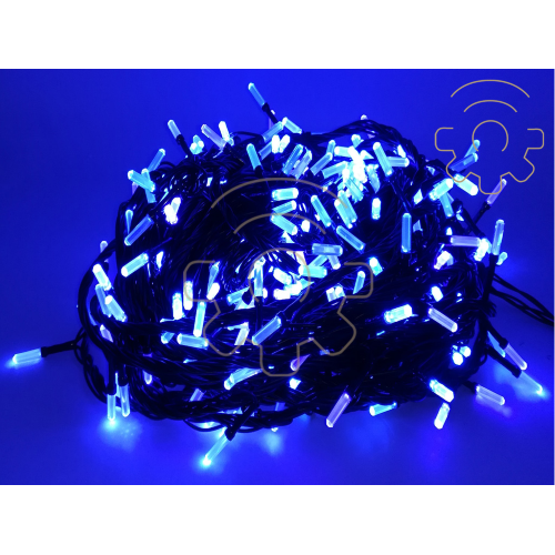 Guirlande lumineuse de NoÃ«l Ã  LED de la sÃ©rie 200 avec chaÃ®ne Ã  prisme bleu 16 mÃ¨tres pour une utilisation extÃ©rieure et intÃ©rieure