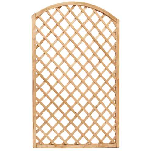 Arched grating panel in impregnated pine wood 120x180 cm for outdoor garden terrace