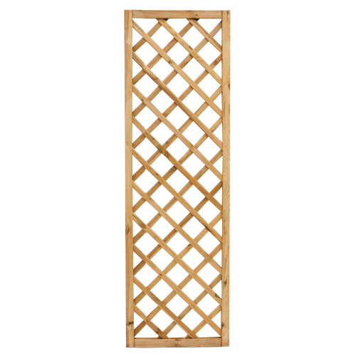 Pannello grigliato rettangolare in legno di pino impregnato cm 40x180 per terrazzo giardino