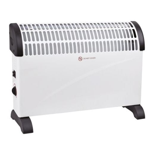 Termoconvettore termoventilatore 3 livelli di potenza 2000W con termostato regolabile e protezione anti-surriscaldamento