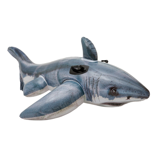 Intex 57525 cavalcabile gonfiabile squalo bianco con maniglie per mare e piscina per bimbi