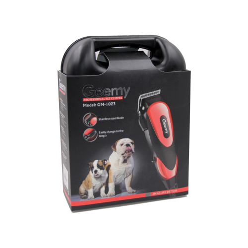 Gemei GM-1023 rasoio tosatore tosatrice per cani gatti animali con accessori e valigetta professionale