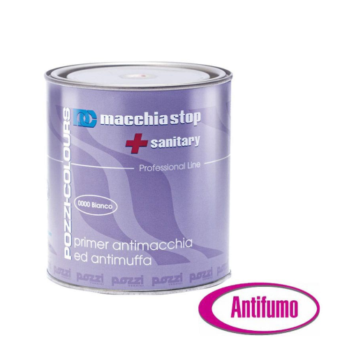 Pozzi primer 750 ml isolante antimacchia ed antimuffa antifumo per interni ed esterni