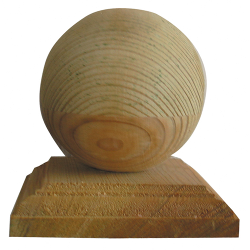 7x7 cm poles finishing sphere in impregnated pine wood sphere post external fence