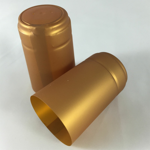 Capsule termoretraibili Ø 31 x 55 mm colore oro 100 pz protezione tappi di sughero da muffe e tarli bottiglia spumante vino