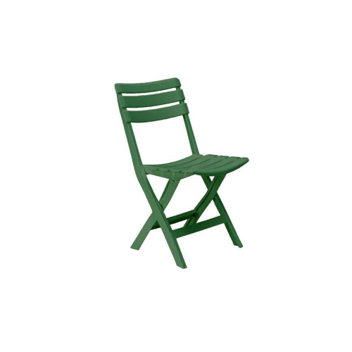 Pinta resealable chair in green polypropylene 41x40x80 cm for outdoor